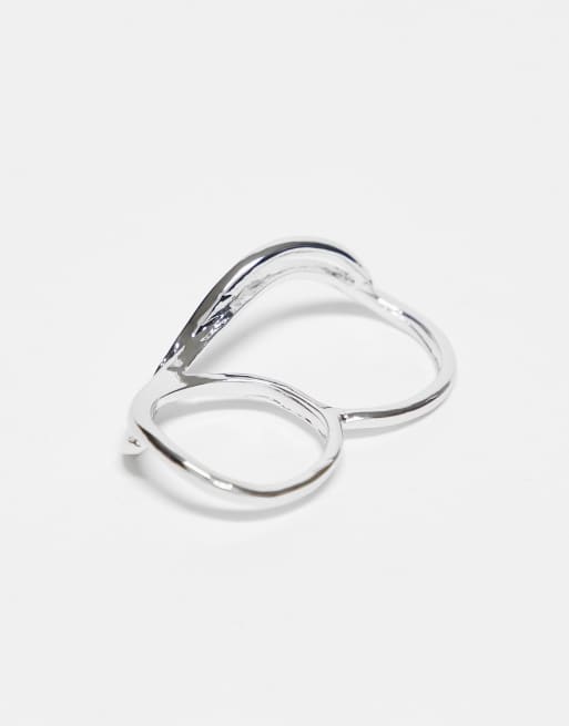 Reclaimed Vintage Unisex Ring in Silber mit Doppelwickel Design ASOS