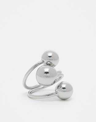 Reclaimed Vintage - Unisex-Ring in Silber mit Wickel-Design