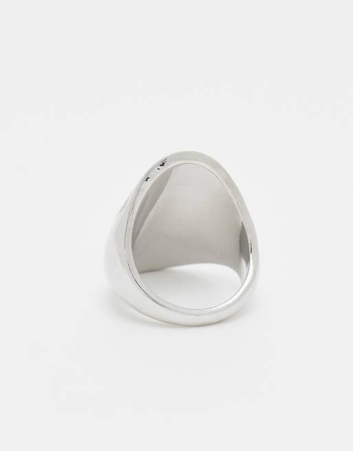 Reclaimed Vintage Unisex Ring in Silber Optik mit Stein ASOS