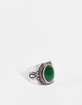 [Reclaimed Vintage] Reclaimed Vintage unisex ring with stone in silver S Silver