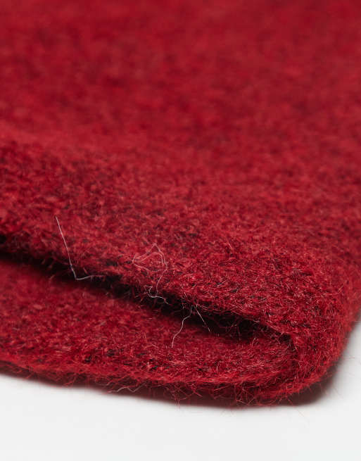 Reclaimed Vintage unisex scarf in cherry red, 3 of 3