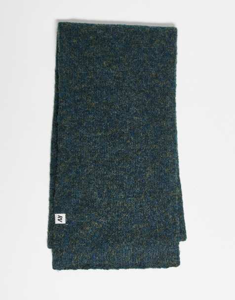 Reclaimed Vintage unisex scarf with branding in teal - view 1