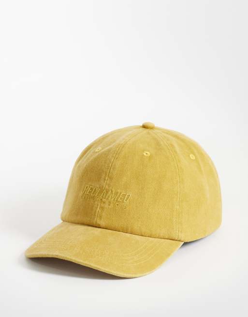 Reclaimed Vintage - Unisex - Sennepsfarvet kasket med logo