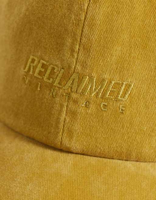 Reclaimed Vintage - Unisex - Sennepsfarvet kasket med logo, 2 af 3