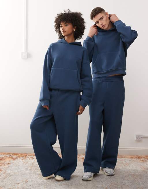 Reclaimed Vintage – Unisex-Set aus schwerem Stoff in Marineblau