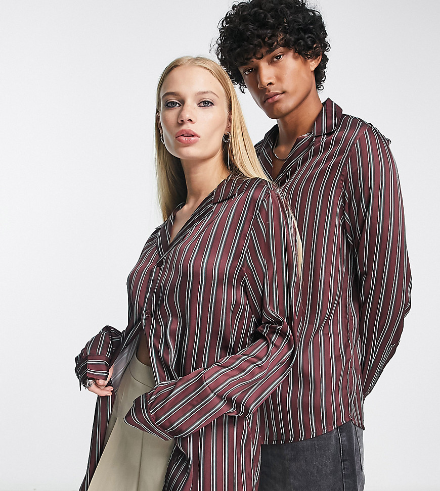 Reclaimed Vintage unisex shirt in stripe-Multi