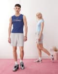 [Reclaimed Vintage] Reclaimed Vintage unisex shorter length jersey shorts in grey marl XS Grey Marl