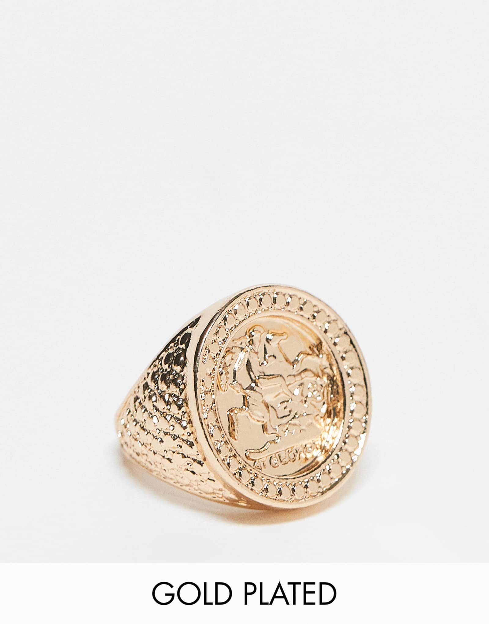 Восстановленное винтажное кольцо-печатка унисекс из золота