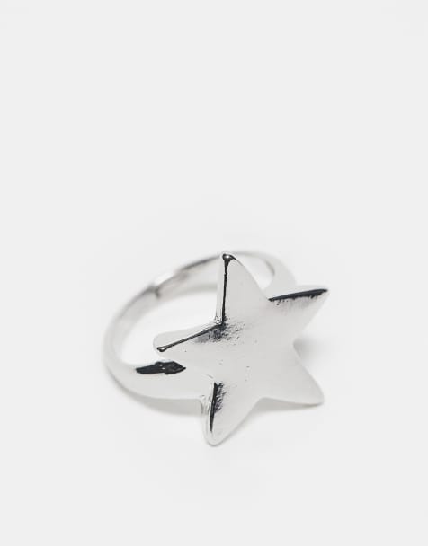 Reclaimed Vintage – Unisex – Silverfärgad stjärnring - view 1