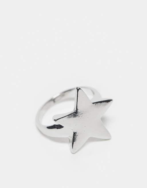 Reclaimed Vintage – Unisex – Silverfärgad stjärnring