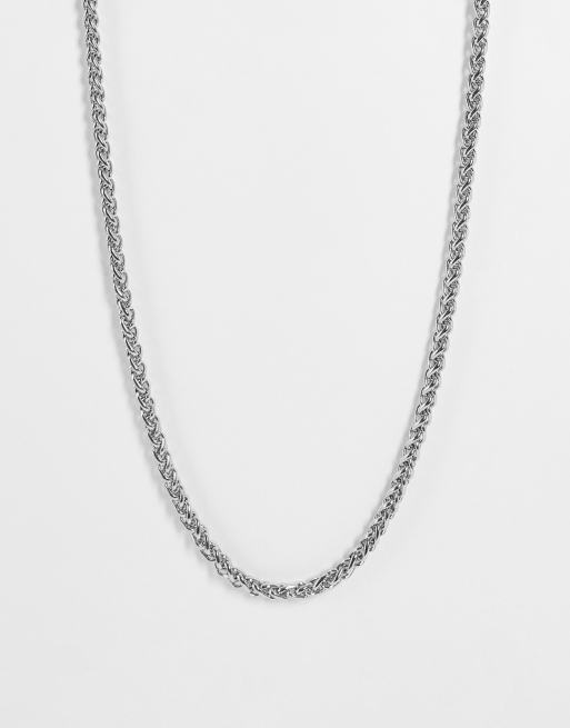 Reclaimed Vintage – Unisex – Silverfärgat kedjehalsband