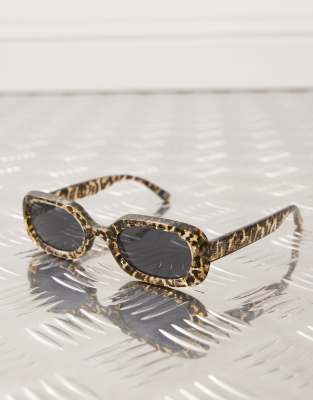 RECLAIMED VINTAGE UNISEX SLIM SQUARE SUNGLASSES 