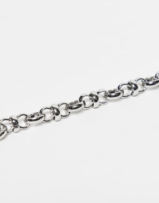 Reclaimed Vintage - Unisex - Sølvfarvet armbånd med chunky kæde, 2 af 3