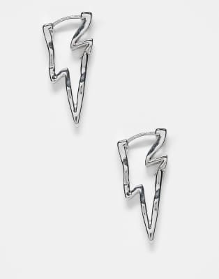 Reclaimed Vintage Unisex Small Thunder Bolt Earrings