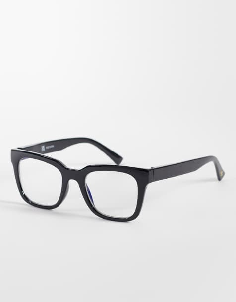 Reclaimed Vintage - Unisex - Sorte firkantede bluelight-briller - view 1