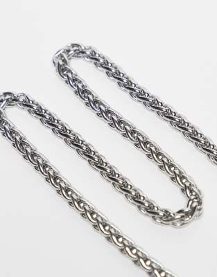 Reclaimed Vintage Unisex Stainless Steel Chain Necklace In Silver