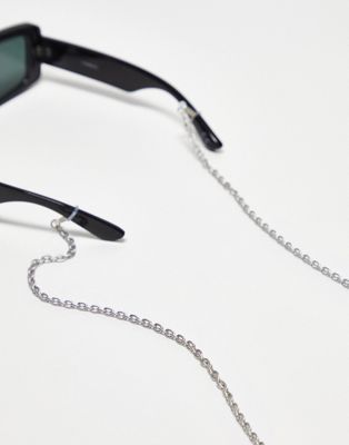 Reclaimed Vintage unisex waterproof stainless steel sunglasses chain in silver