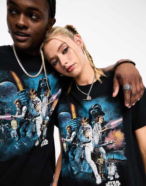 Oversized Acid Wash Star Wars License T-shirt