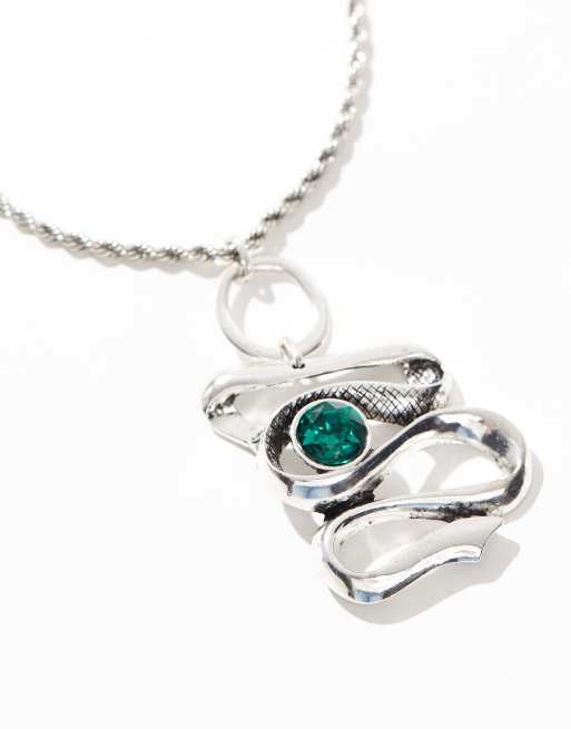 Reclaimed Vintage unisex statement necklace in burnished silver, 2 of 4