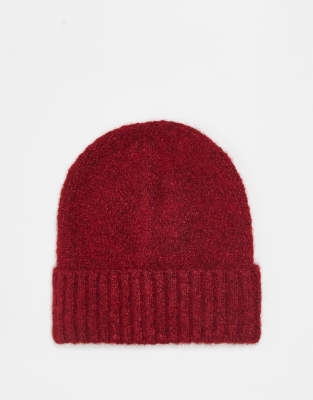 Reclaimed Vintage - Unisex-Strickmütze in Kirschrot