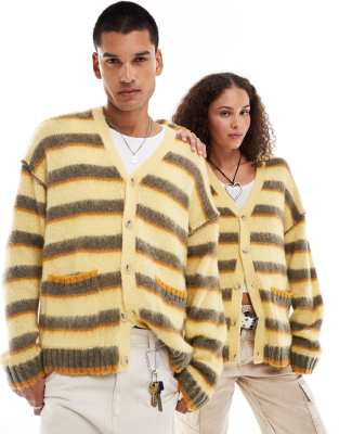 unisex striped cardigan-Multi