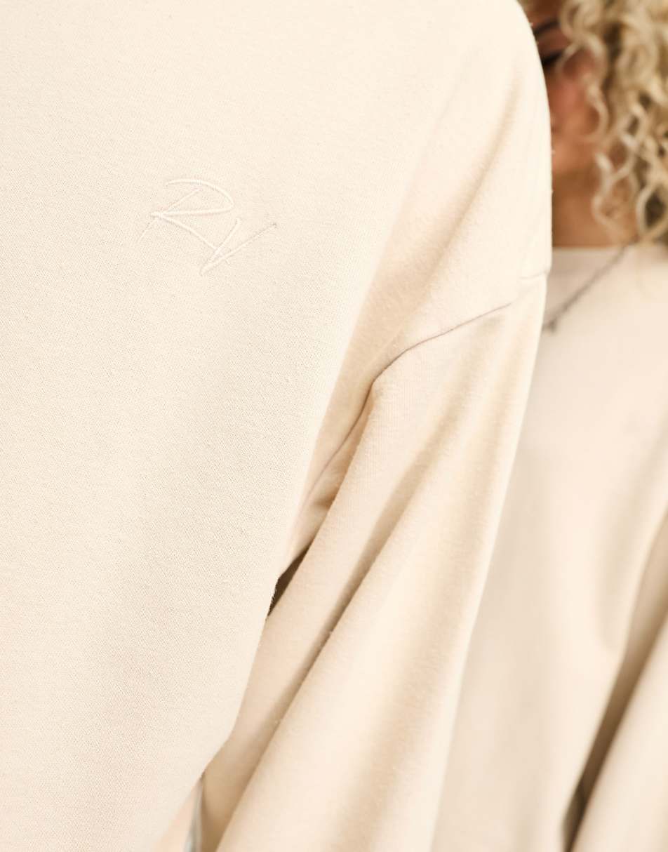Reclaimed Vintage unisex sweat in washed stone 1