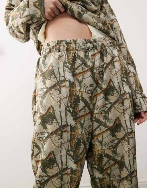 Reclaimed Vintage unisex sweatpants in camo print - part of a set