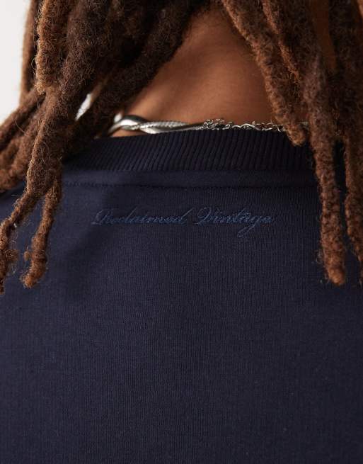 Reclaimed Vintage – Unisex-Sweatshirt in verwaschenem Marineblau mit extremem Oversize-Schnitt , 2 von 4
