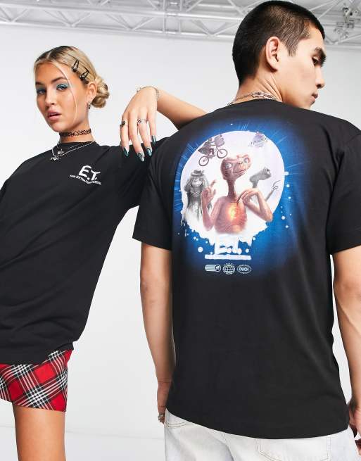 Reclaimed Vintage – Unisex-T-Shirt in Schwarz mit lizenziertem <em>E.T.</em>-Print
