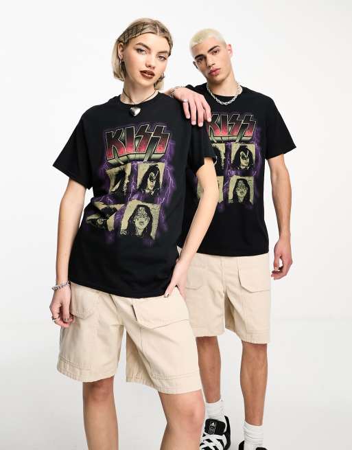 Reclaimed Vintage – Unisex-T-Shirt in Schwarz mit lizenziertem <em>Kiss</em>-Print 