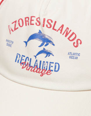 Reclaimed Vintage Unisex Trucker Cap With Dolphin Print In Multi