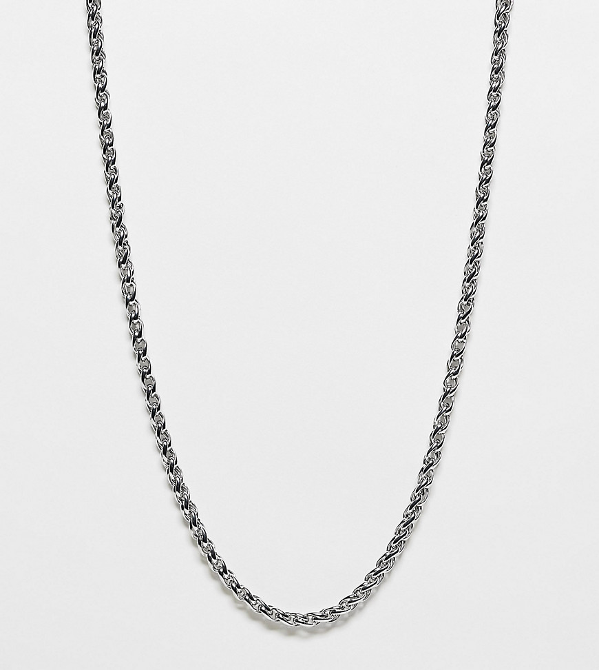 unisex twist chain in stainless steel-Silver