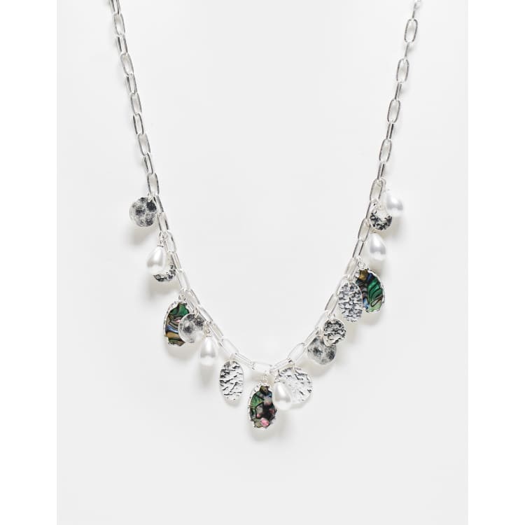 Reclaimed Vintage unisex ultimate charm necklace in faux