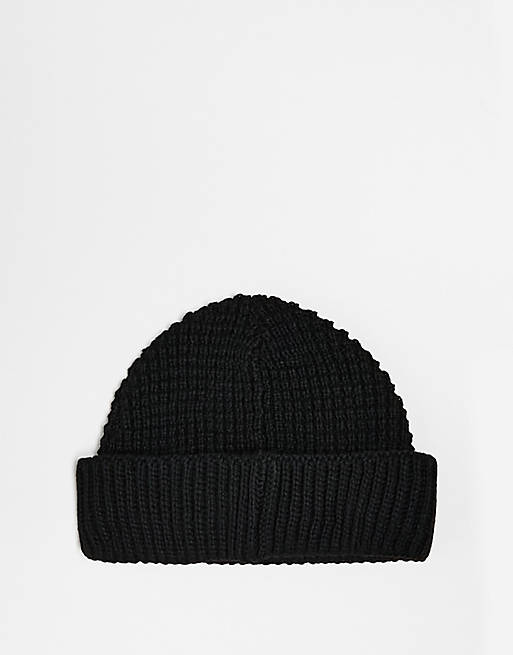 Reclaimed Vintage unisex waffle beanie in black - part of a set | ASOS | Beanies