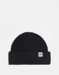 [Reclaimed Vintage] Reclaimed Vintage unisex waffle beanie in black One Size Black