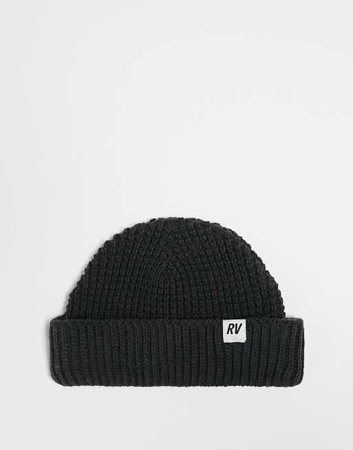 Reclaimed Vintage unisex waffle beanie in charcoal - part of a set