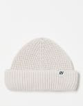 [Reclaimed Vintage] Reclaimed Vintage unisex waffle beanie in ecru-White One Size Ecru