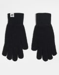 [Reclaimed Vintage] Reclaimed Vintage unisex waffle gloves with touchscreen in black One Size Black
