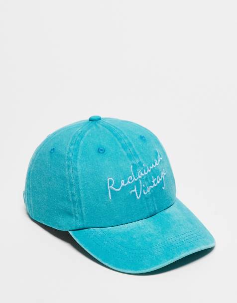 Reclaimed Vintage unisex holiday cap with logo in washed blue