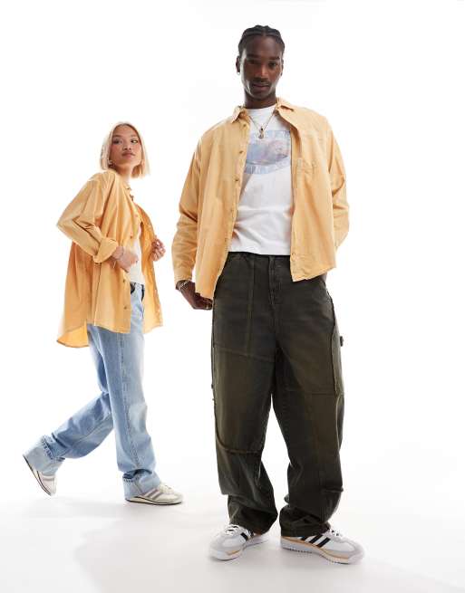Mustard denim shirt outlet