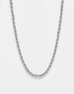 Reclaimed Vintage unisex waterproof stainless steel chain necklace in silver