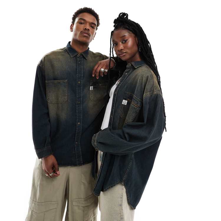 ジャケット・アウター alound oversized vintage denim shirts ジャケット・アウター alound oversized vintage denim shirts