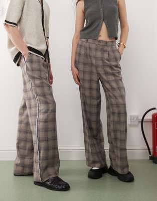 Reclaimed Vintage Unisex Wide Leg Pants In Multi