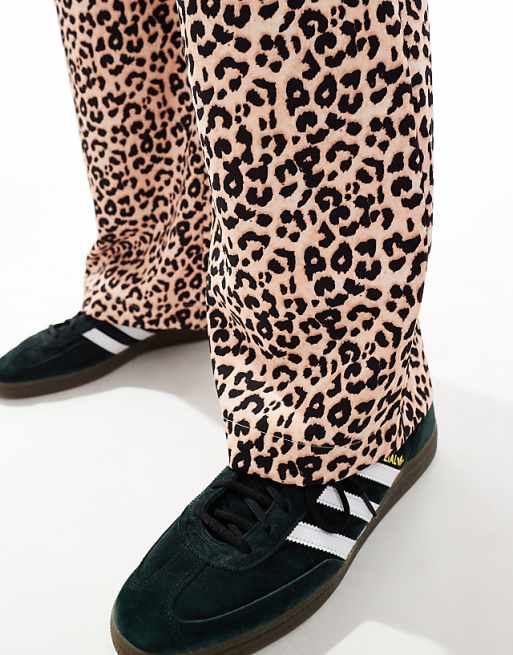 Reclaimed Vintage unisex wide leg pants in leopard print | ASOS Reclaimed Vintage unisex wide leg pants in leopard print | ASOS