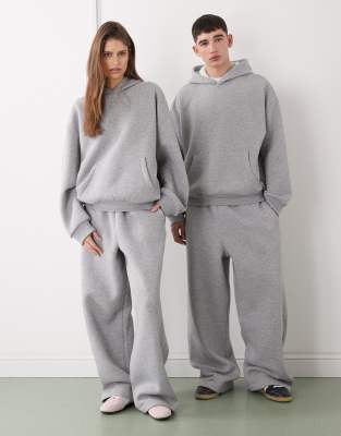 Reclaimed Vintage Unisex Wide Leg Sweatpants In Gray