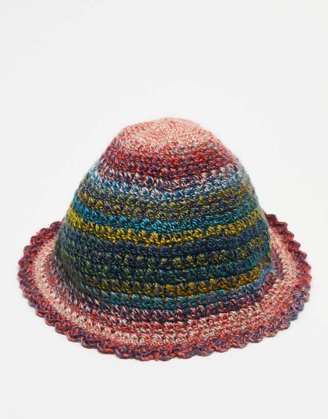 Reclaimed Vintage unisex woven bonnet in multi