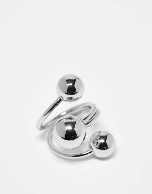 unisex wrap around ring in silver