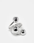 [Reclaimed Vintage] Reclaimed Vintage unisex wrap around ring in silver S silver