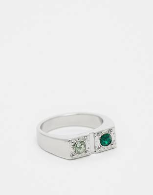Unisex wrap ring in silver tone