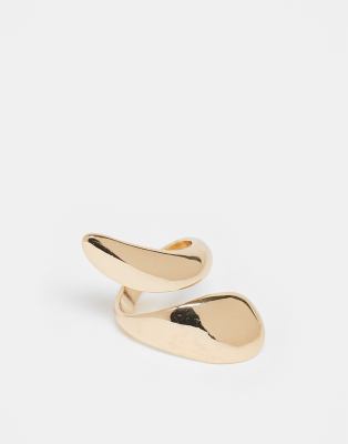 Reclaimed Vintage Unisex Wraparound Ring In Gold